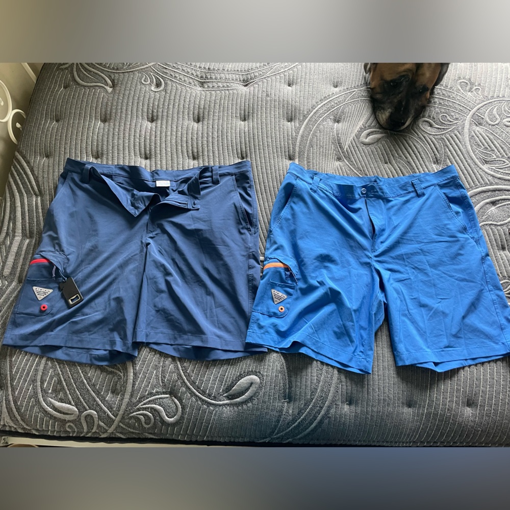 Columbia Men's Swim Trunks - Navy and Light Blue